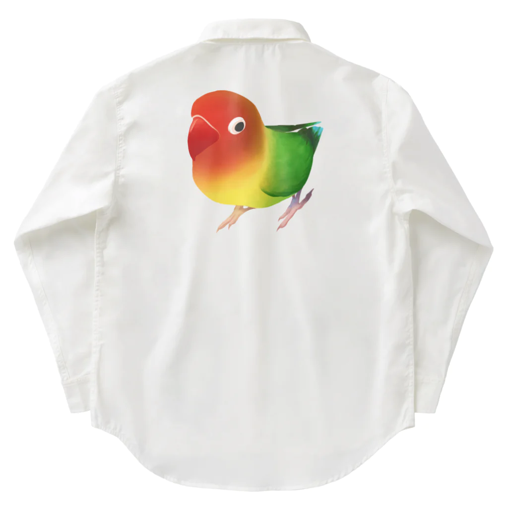 まめるりはことりのボタンインコ　おすましルリゴシボタンインコ【まめるりはことり】 Work Shirt