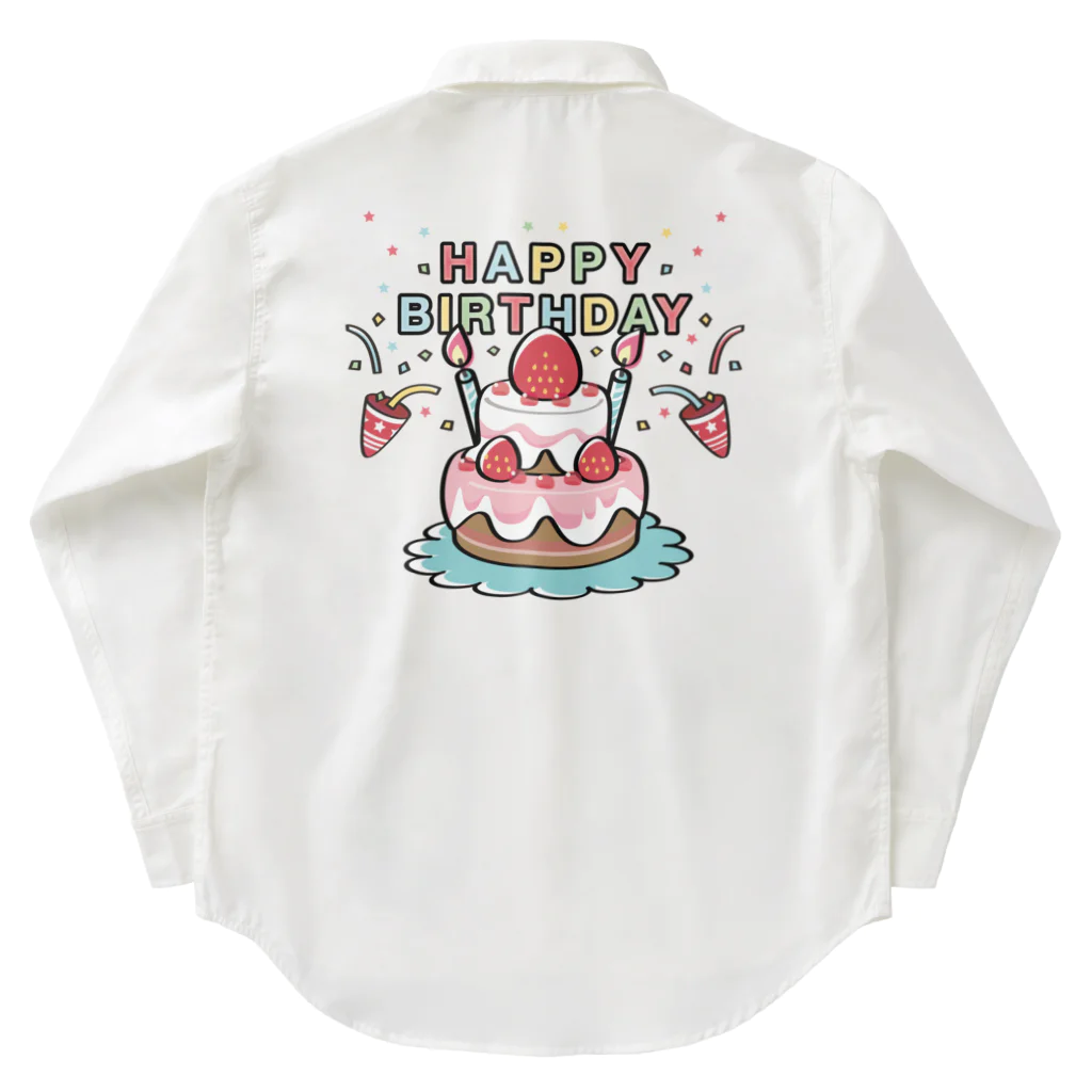 イラスト MONYAAT のCT61HAPPY BRITHDAY  Work Shirt