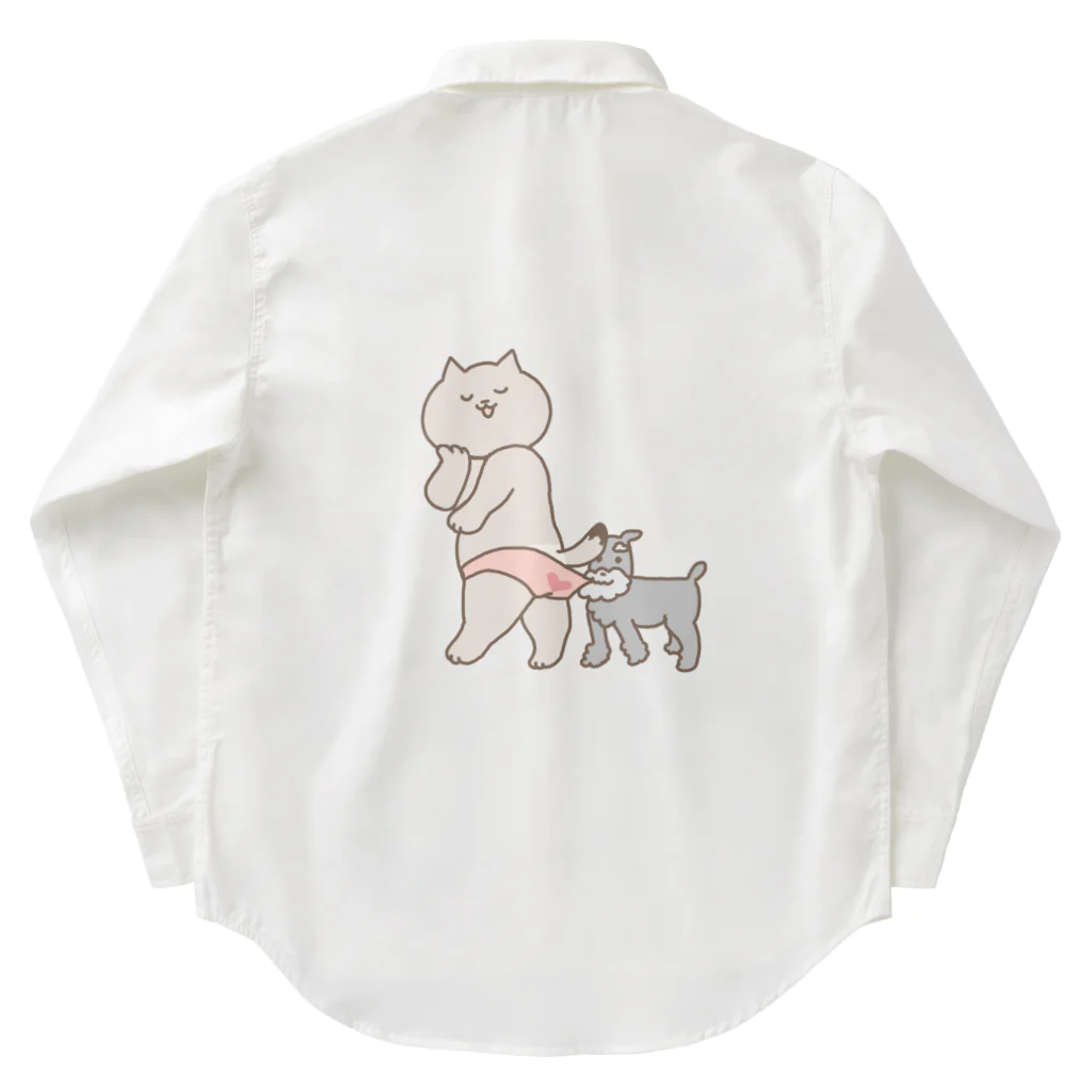 知ったかぶりのねこかぶりのにゃん子パトーン Work Shirt