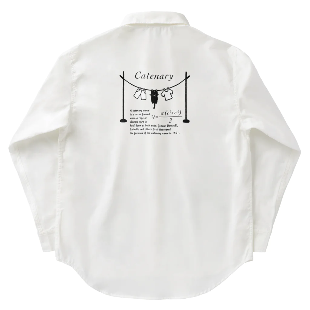 huroshikiのカテナリー曲線 Catenary Work Shirt