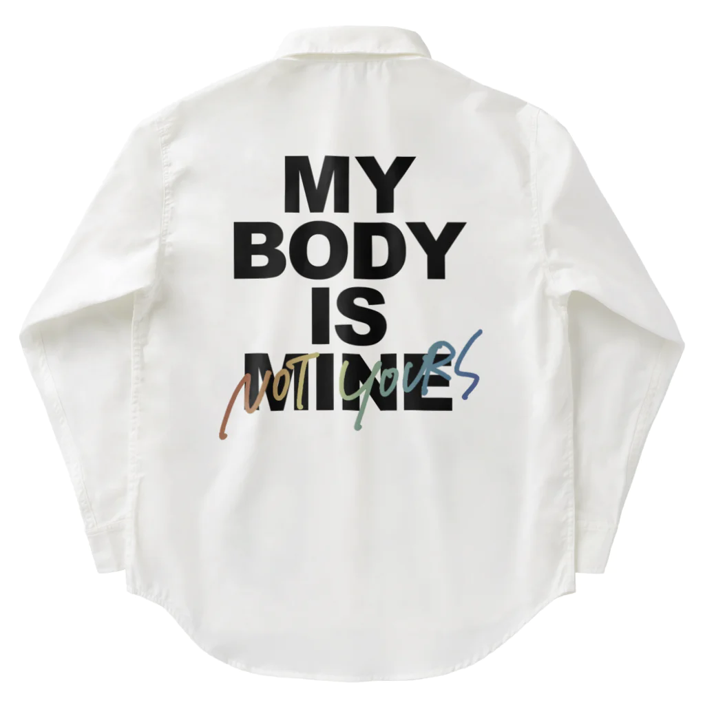 ラブまし屋さんのMY BODY IS MINE（NY）-BK ワークシャツ