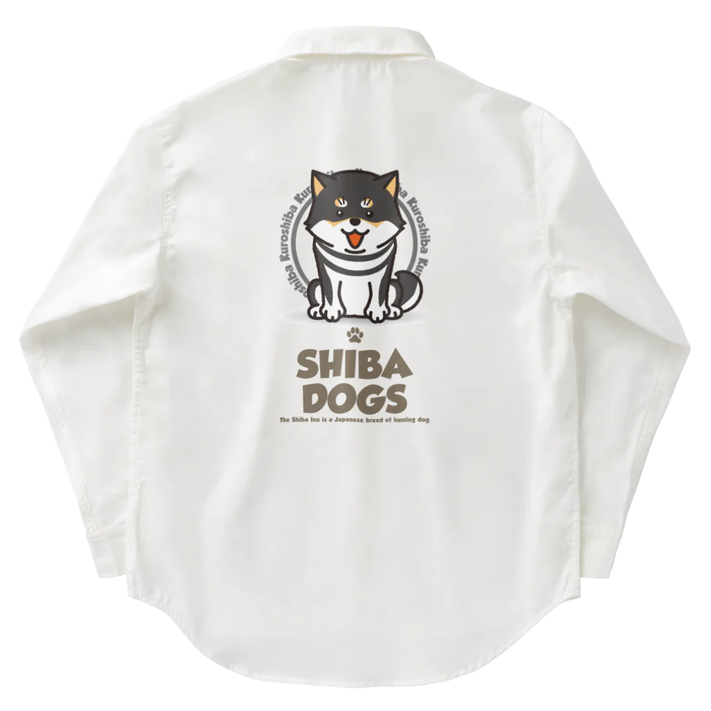 neguse511のSHIBA DOG　黒 Work Shirt