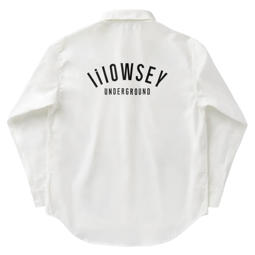 lilOWSEY UNDERGROUNDの"lilOWSEY" OG BLACK LOGO ワークシャツ