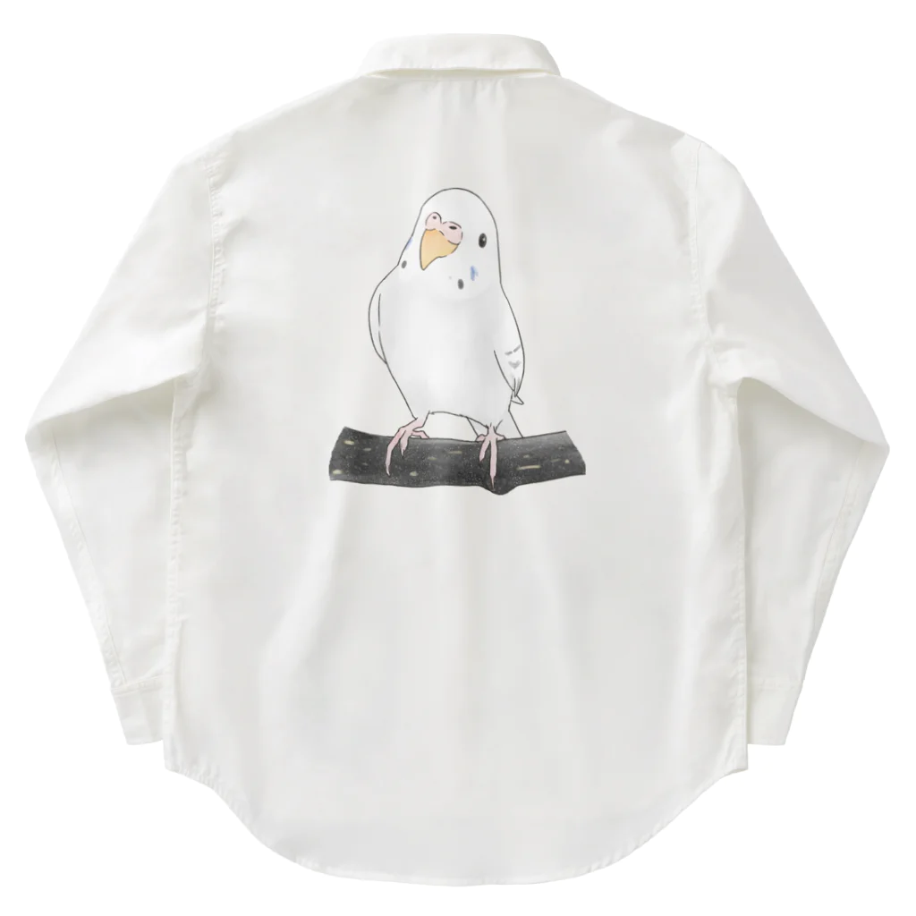 まめるりはことりのまったりセキセイインコちゃん【まめるりはことり】 Work Shirt