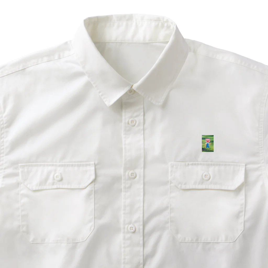 Haruharuproductsのぶーちゃんのお散歩 Work Shirt