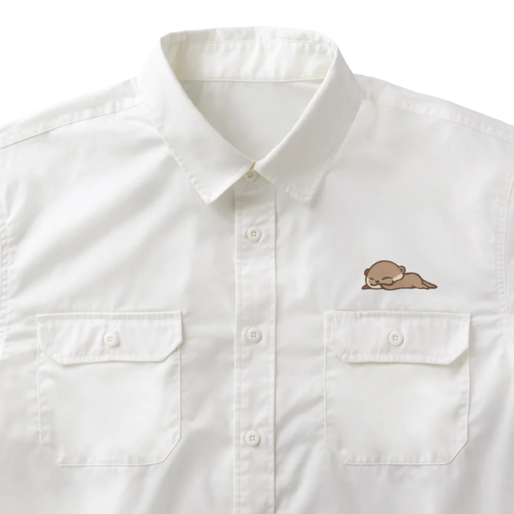 綾錦工房 りこりすのおしゃぶりカワウソ Work Shirt