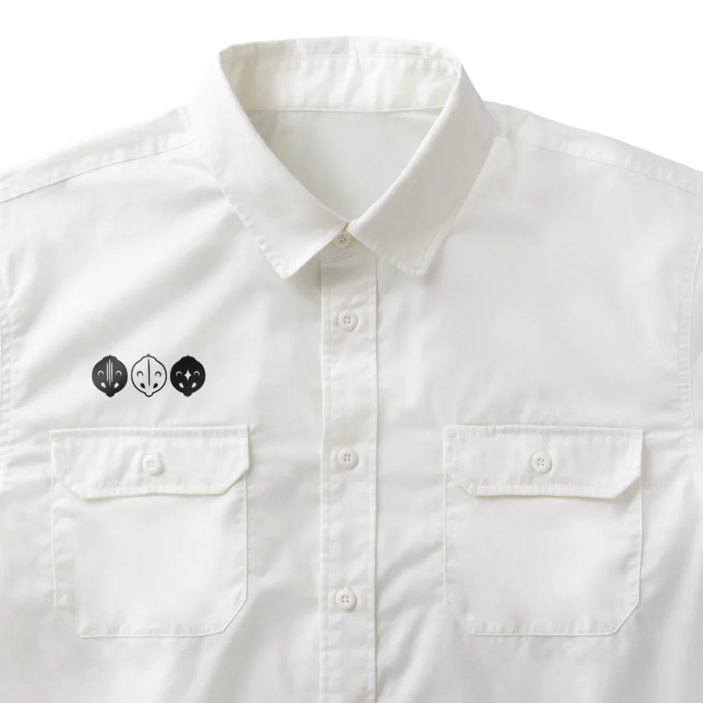 こむにゅのアパートメントの『ハムスター紋柄三匹』 Work Shirt