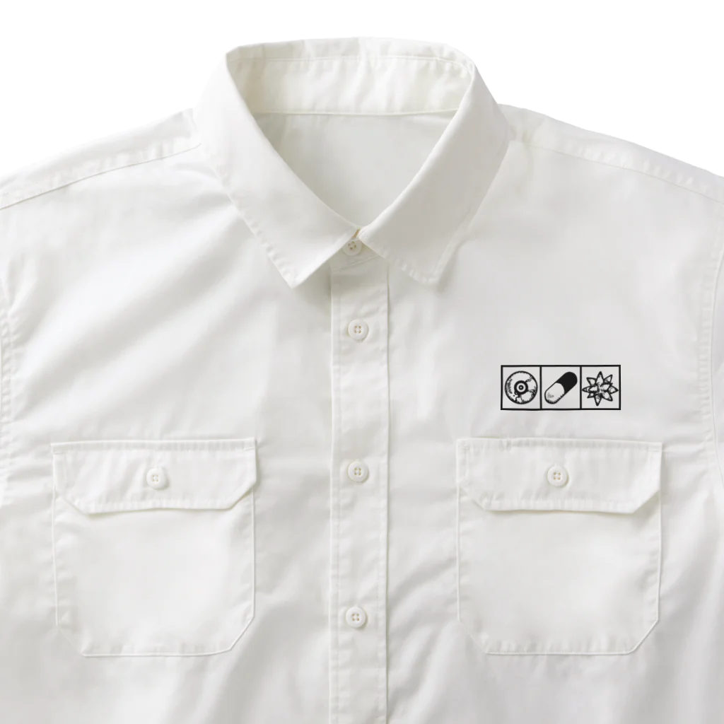 SHINN.U ONLINEのMEGAMI（ロゴ黒） Work Shirt