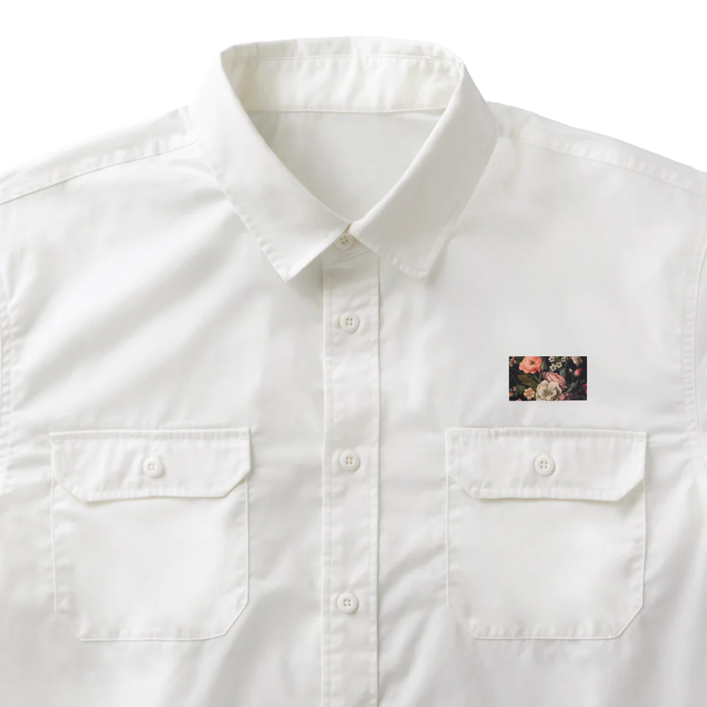 NoriNoriのフラワープリント Work Shirt