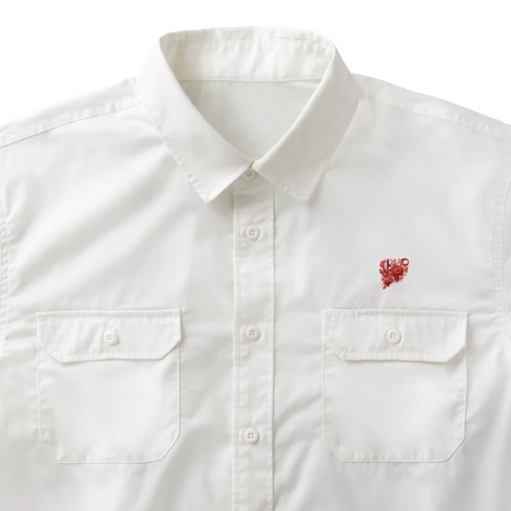 AliceDesignLab.のRed Heart #002 ワークシャツ