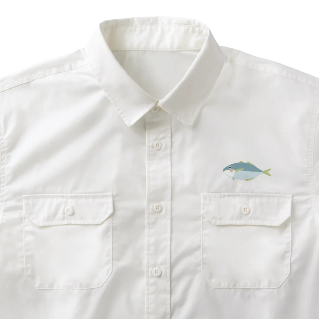 ぬいしろのナカミの大きいお魚くん Work Shirt