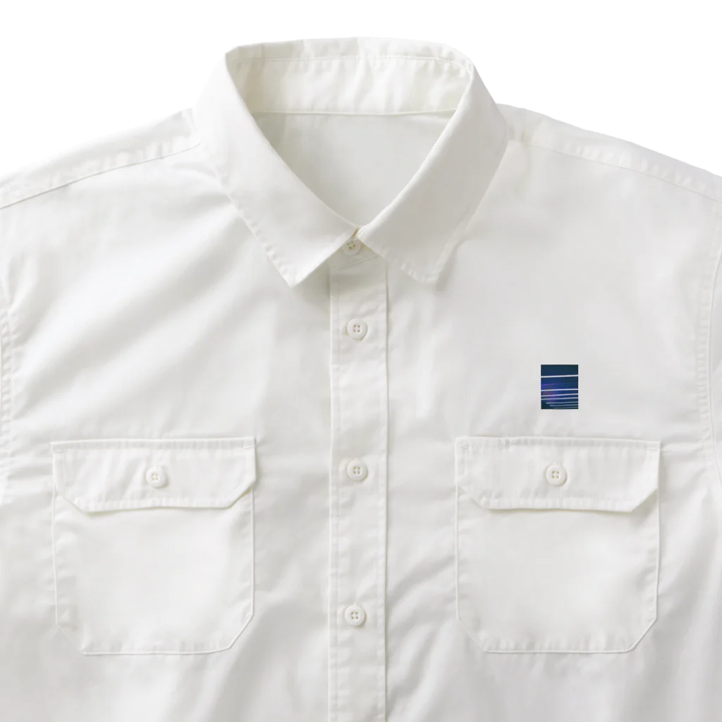 水草のおしゃれ抽象画 Work Shirt