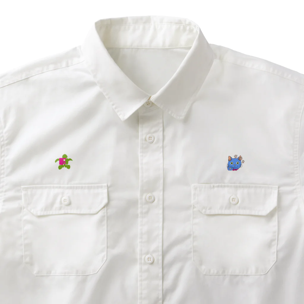 ふぃろの四神獣HW&Fロゴ ワークシャツ