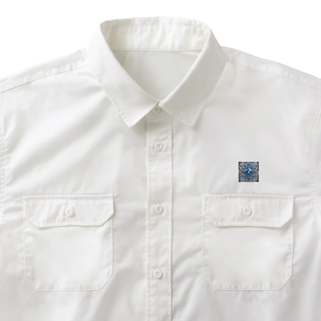 G-EICHISの宝石の様に輝くブルークリスタル Work Shirt