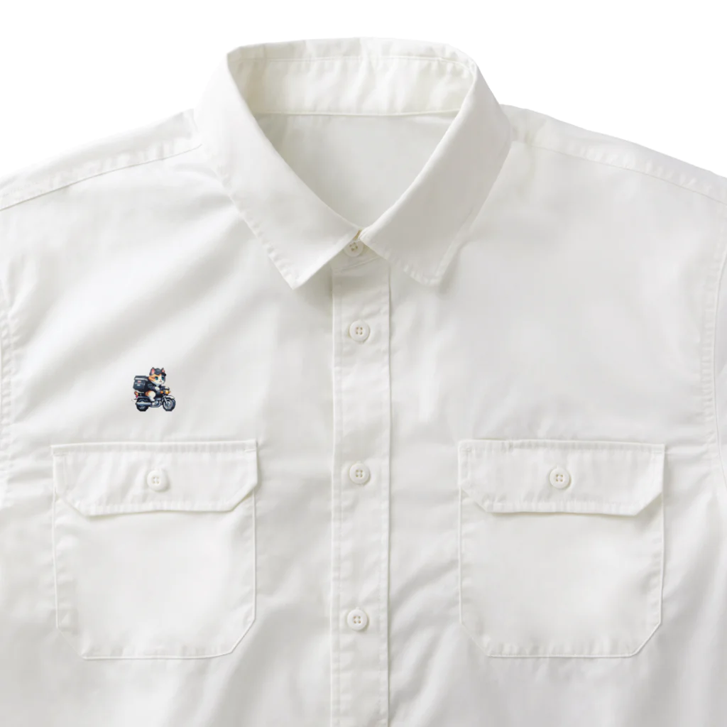 iwashi404のフードデリキャット Work Shirt