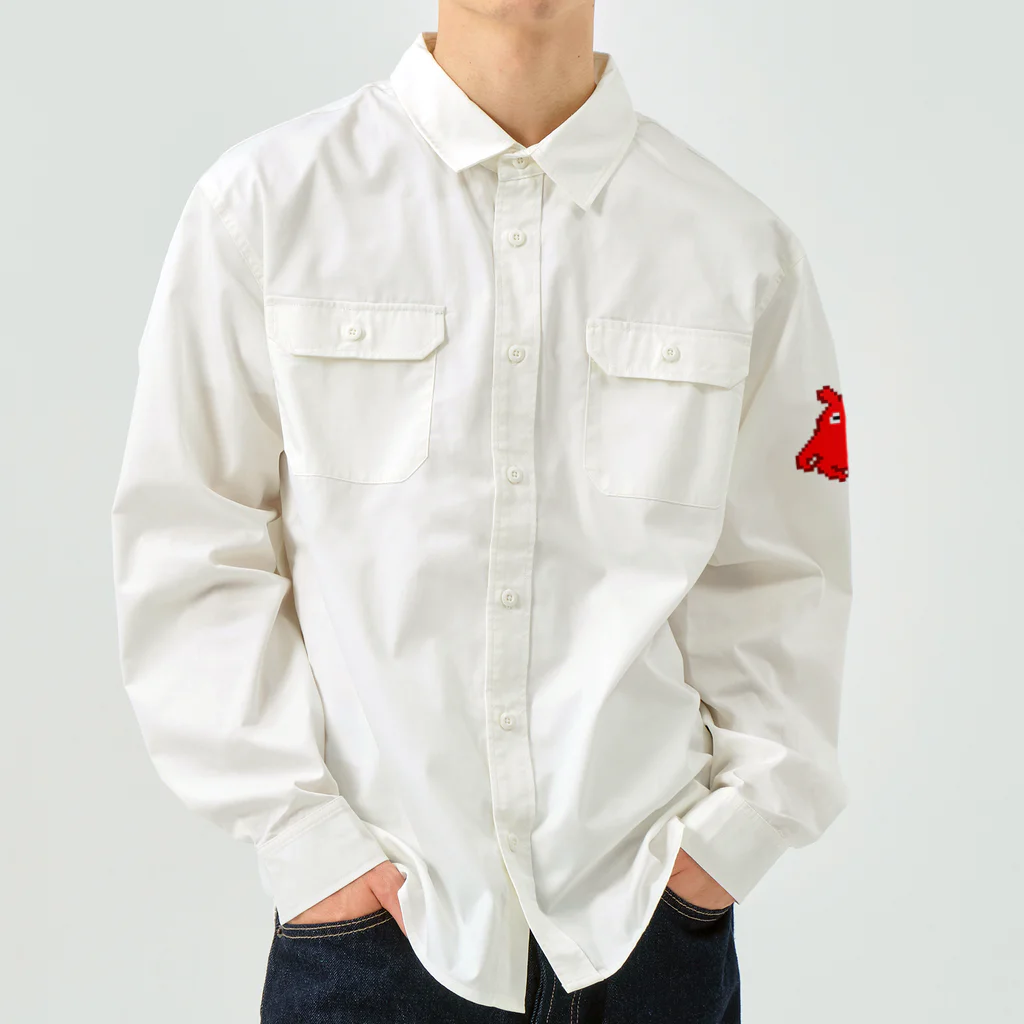 LalaHangeulのメンダコさんドットバージョン Work Shirt