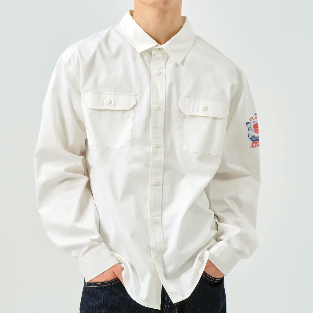 Design For Everydayのハンバーガー＆BOY＆GIRL　ワークシャツ Work Shirt