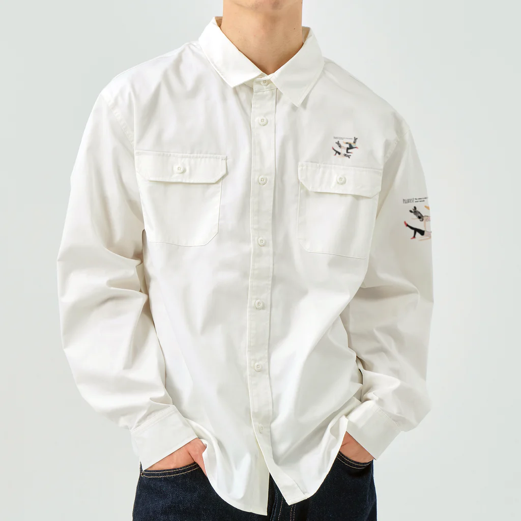 Drecome_Designのピラティス・シマウマ Work Shirt