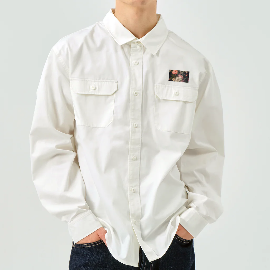 NoriNoriのフラワープリント Work Shirt