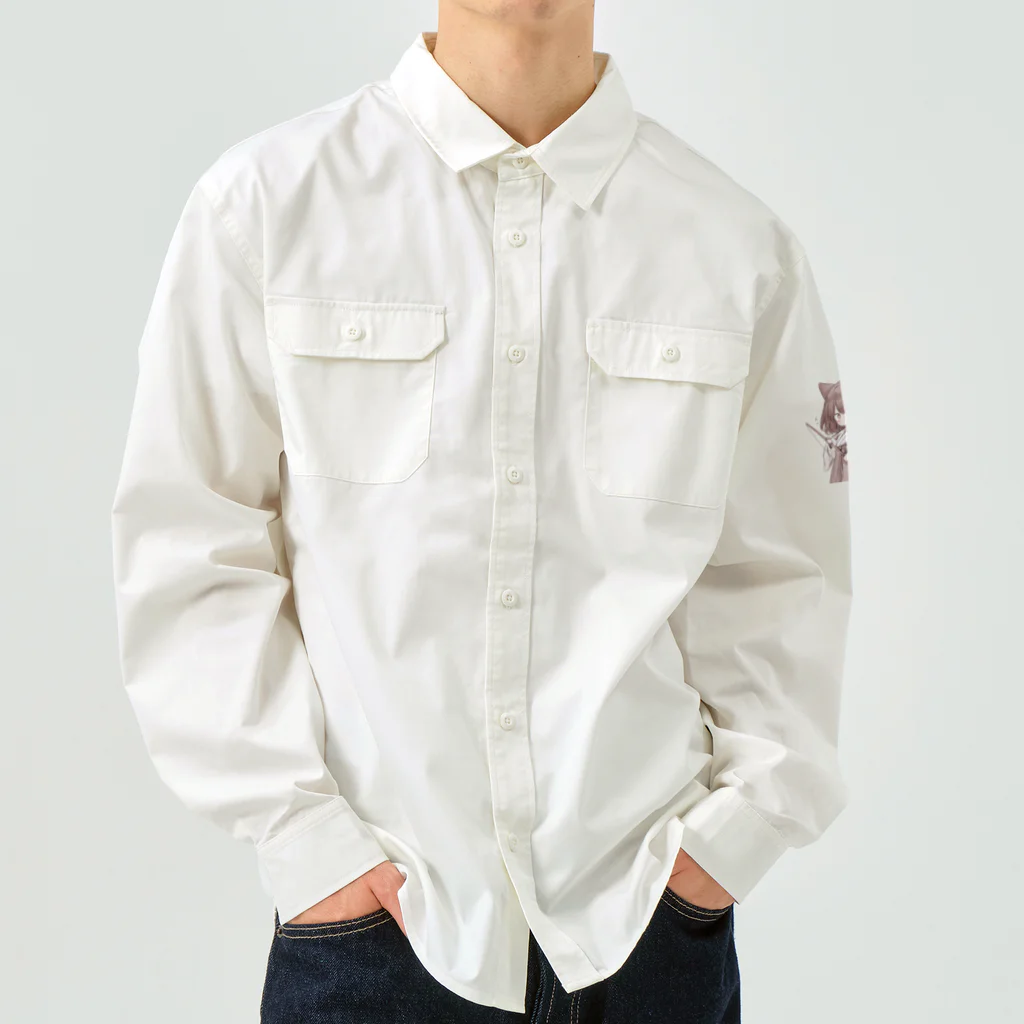 yudu910のネコ耳弓道部 Work Shirt