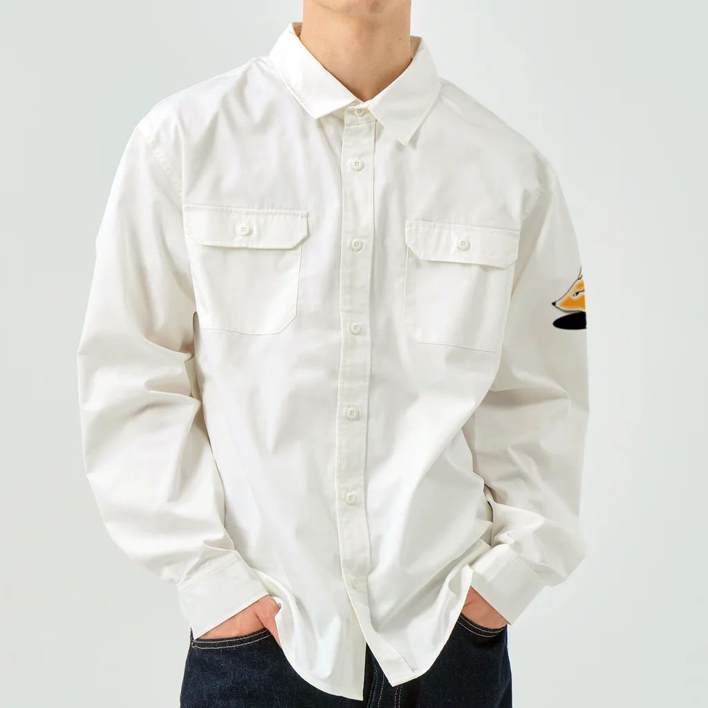 LalaHangeulの穴からひょっこり狐さん Work Shirt