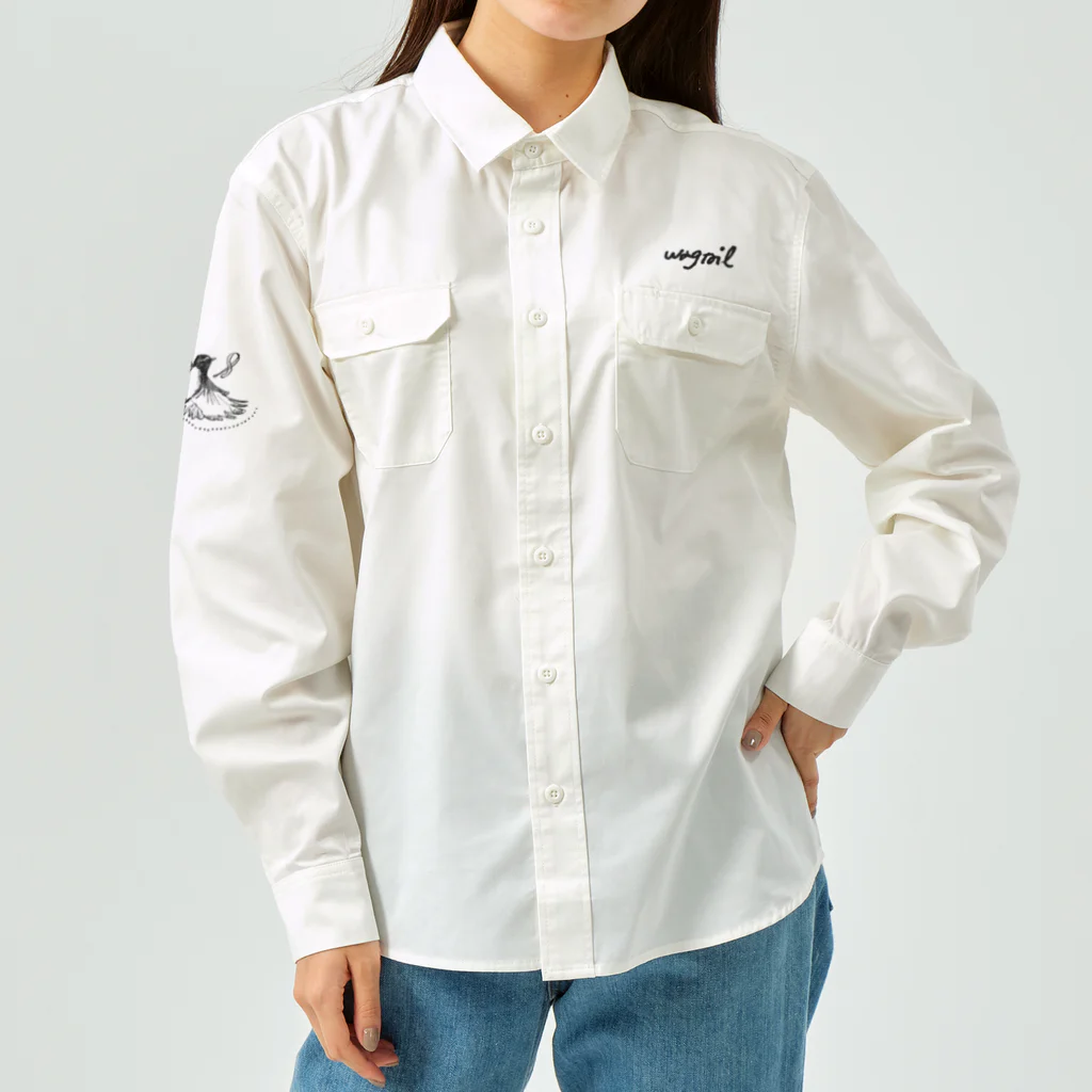 アライグマ製作所（SUZURI)のせきれいシャツ ワークシャツ