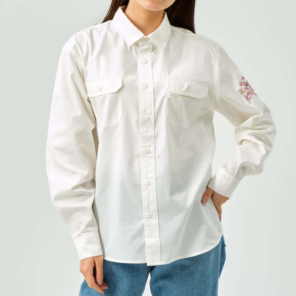 kumakumapcの折り紙桜 Work Shirt