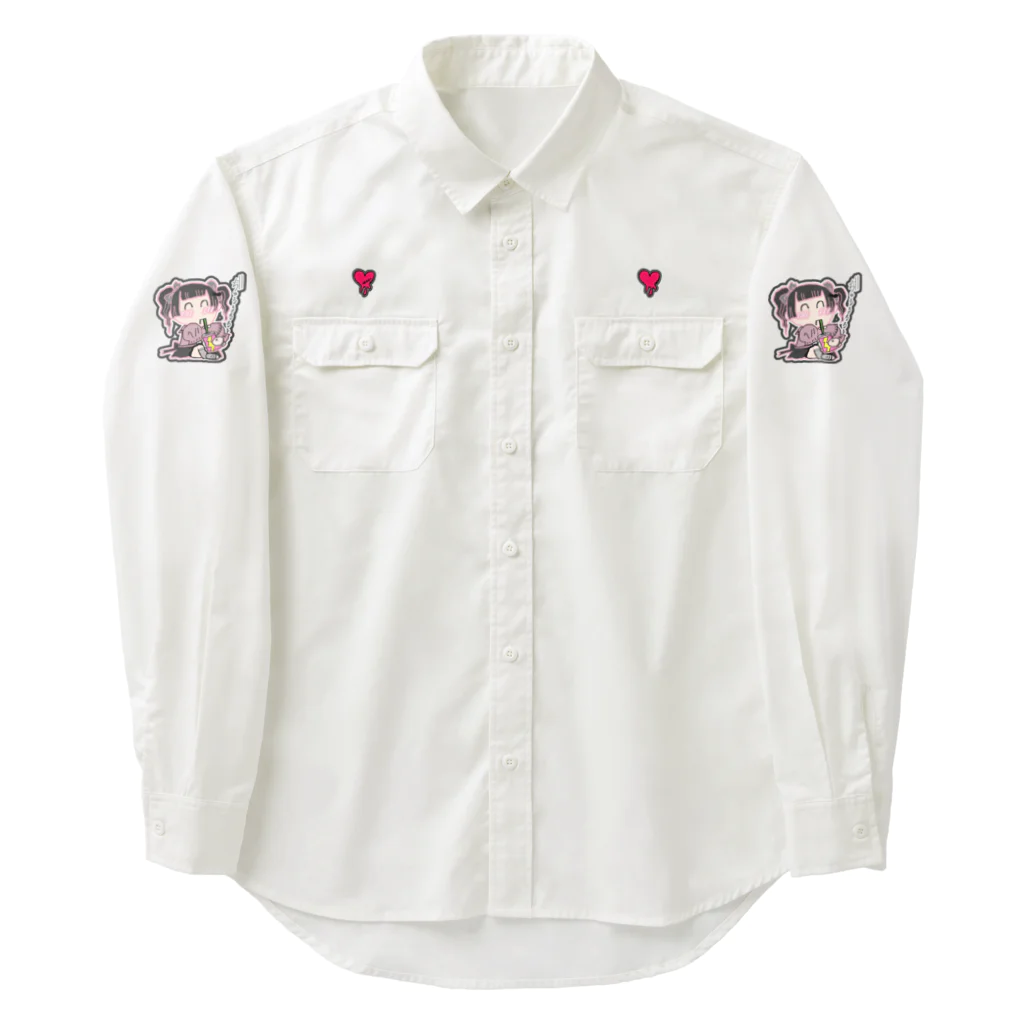 自由なサイト「me.ch」のクズ地雷ちゃん(透過) Work Shirt