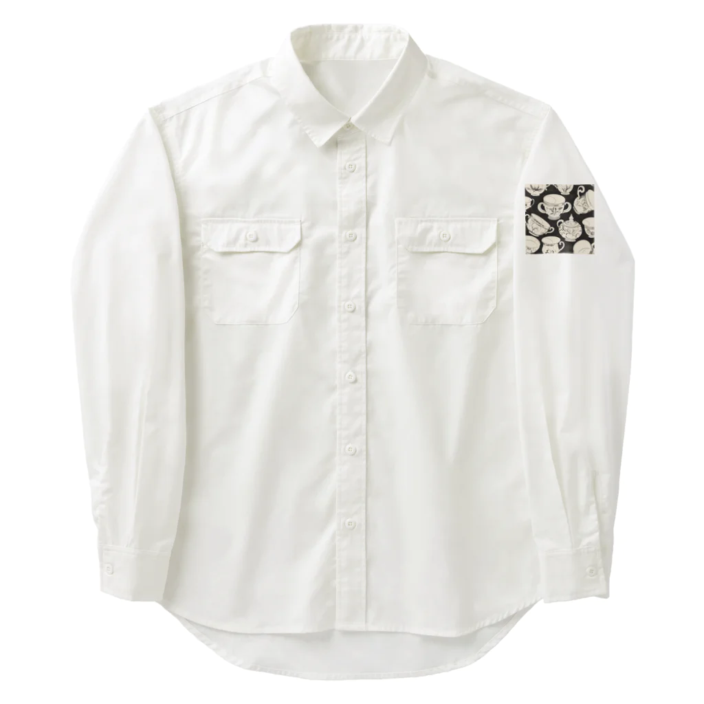 (っ◔◡◔)っ ♥ Le Petit Trésor ♥の花の詩カップ(The Flower Poetry Cup) Work Shirt