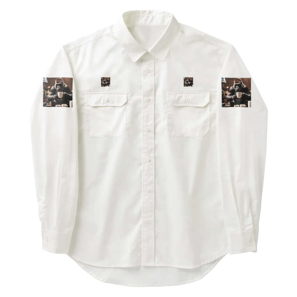 WildRiceのカフェゴリラ Work Shirt