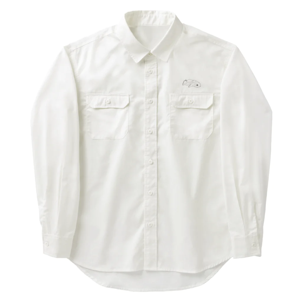 mof²の座ってサモエド Work Shirt