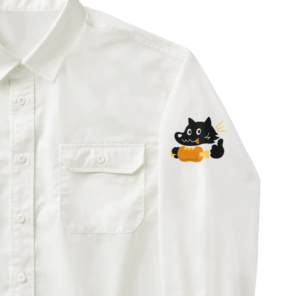 kocoon（コクーン）の満腹ハッピー犬 Work Shirt