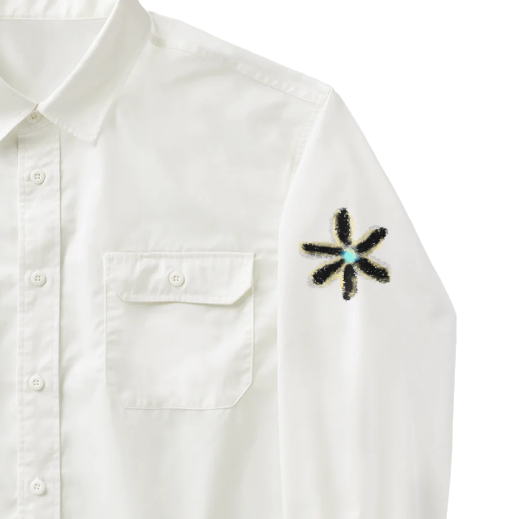 HDIR gathering love のFLOWER work shirt ( WHITE ) / UNISEX ワークシャツ