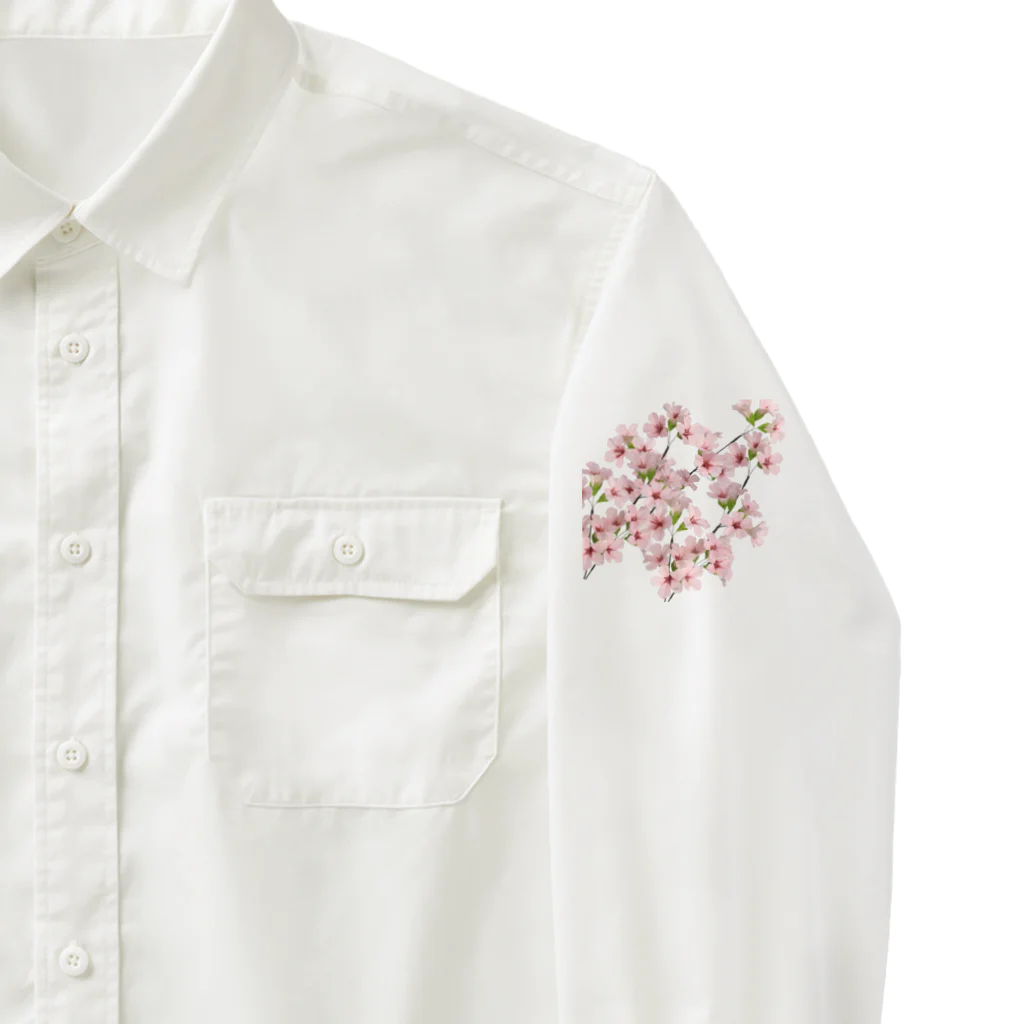 kumakumapcの折り紙桜 Work Shirt