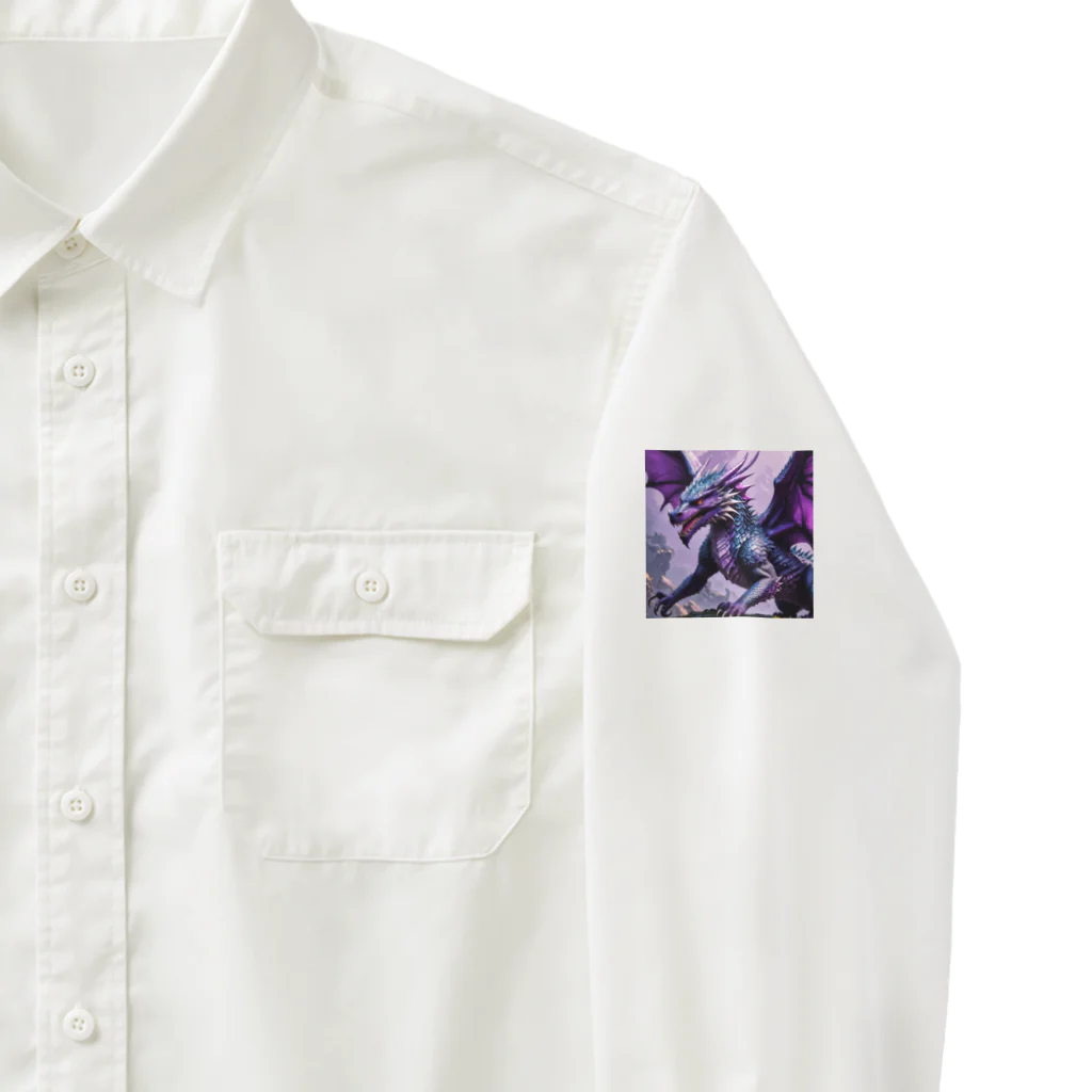 cotaro_worksの勇敢なドラゴン フラットベクトル ワークシャツ