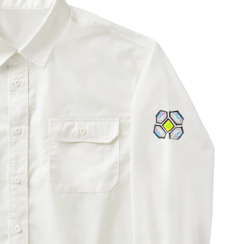 令和のくまさんのHeard Flower Work Shirt