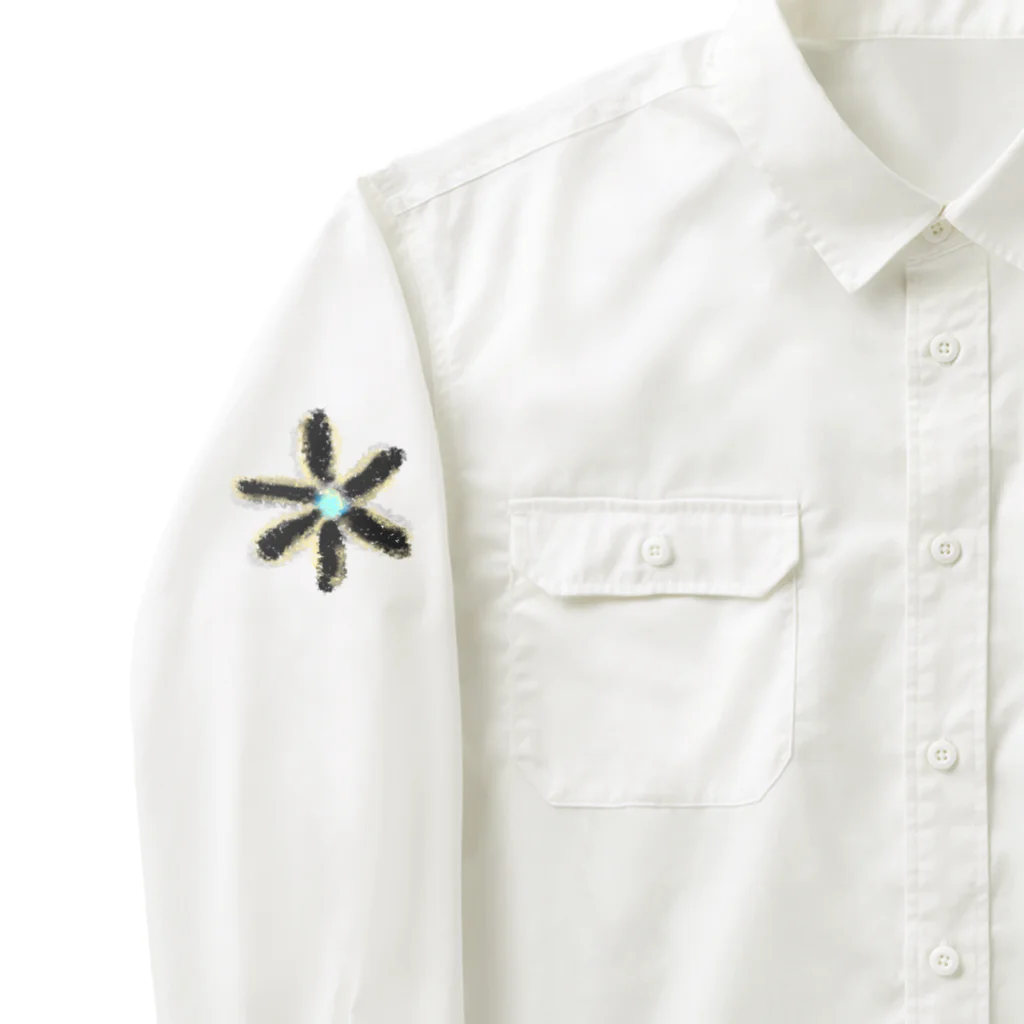 HDIR gathering love のFLOWER work shirt ( WHITE ) / UNISEX ワークシャツ