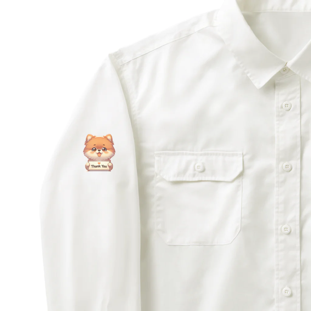 ぷるぱらの【ぽめちい】シリーズ （Thanks バージョン） Work Shirt