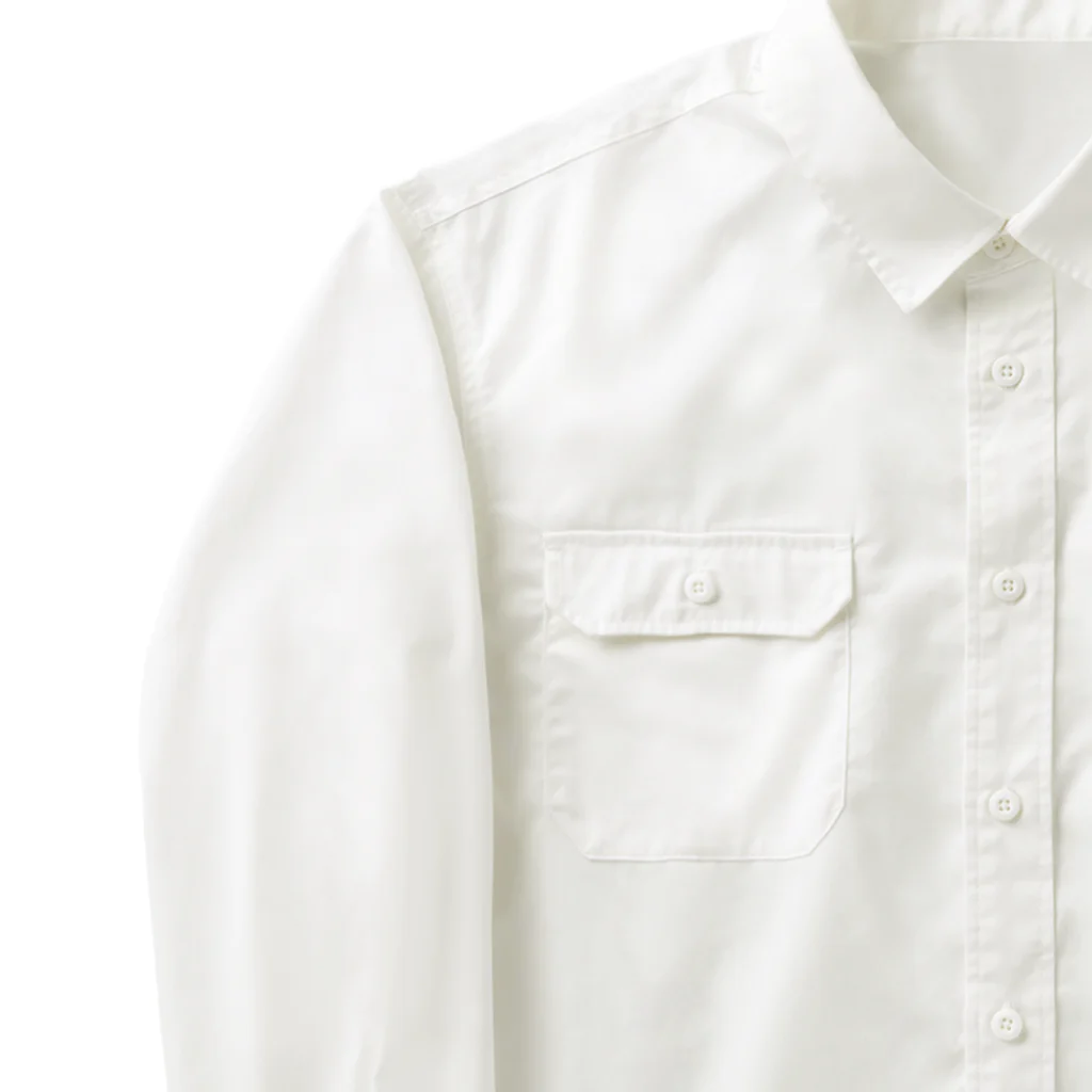 けいのユニークなショップのホワイトタイガー Work Shirt