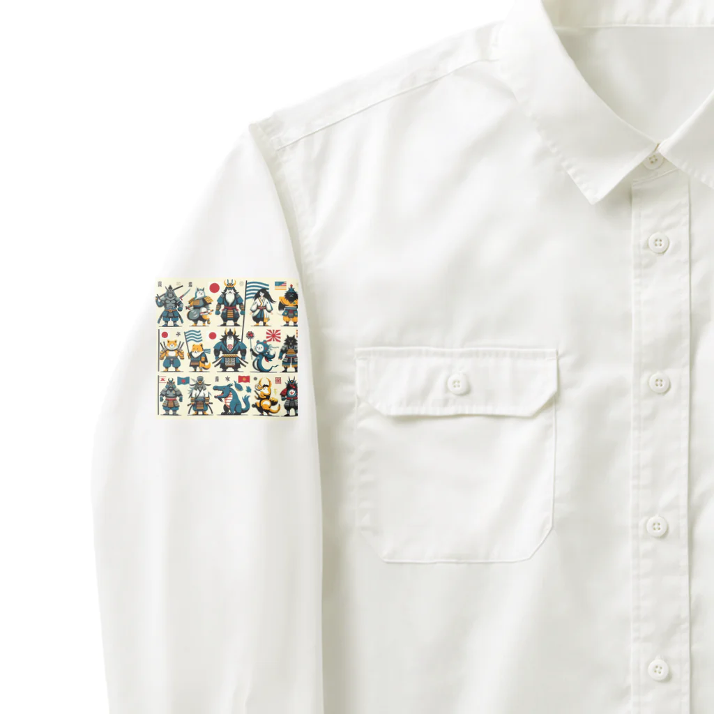 happiness_shopのゆるキャラ「戦国」 Work Shirt