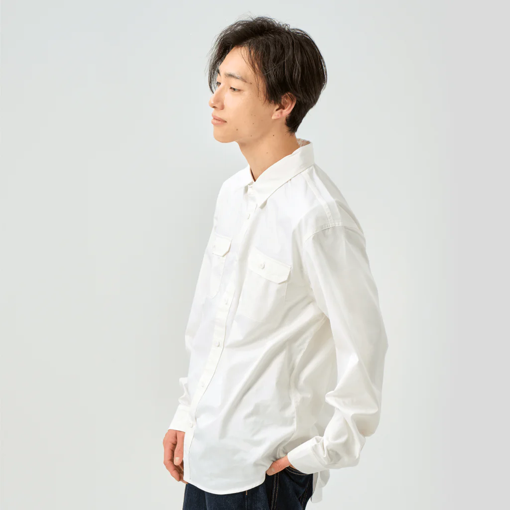 福 紀心 の 作品グッズの電線1　白 ワークシャツ