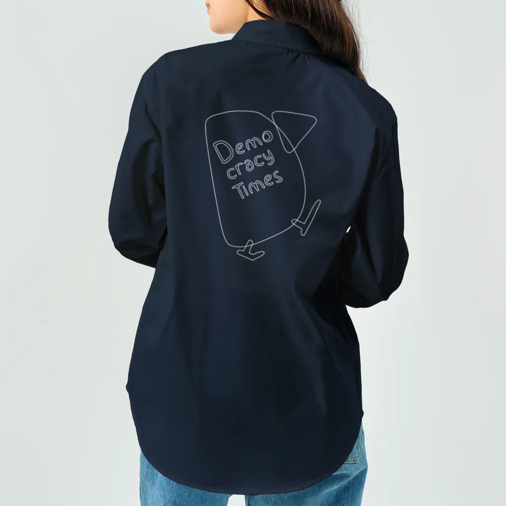 DemocracyTimesのデモクラシータイムス ワークシャツ バックプリントver1 Work Shirt