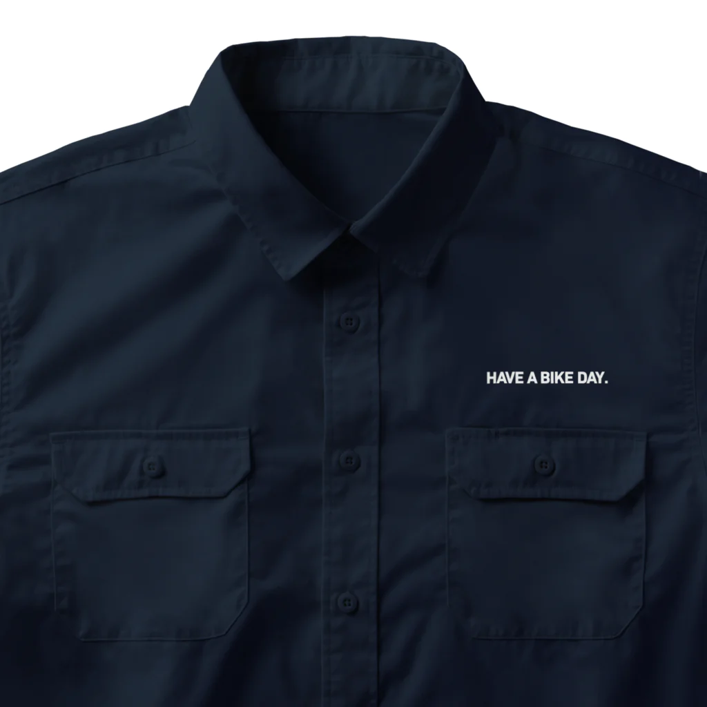 HAVE A BIKE DAY. ＠ SUZURIのHABDワークシャツ(Dark navy) Work Shirt