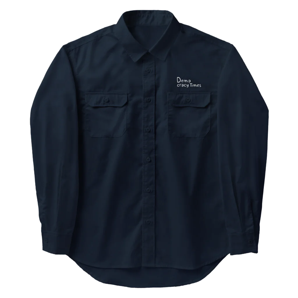 DemocracyTimesのデモクラシータイムス ワークシャツ バックプリントver1 Work Shirt