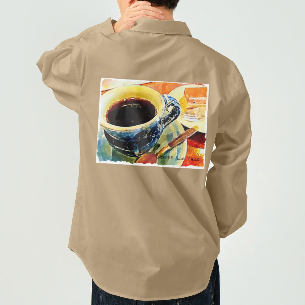 kazeou（風王）のCOFFEE and CAKE(アプリ加工) Work Shirt