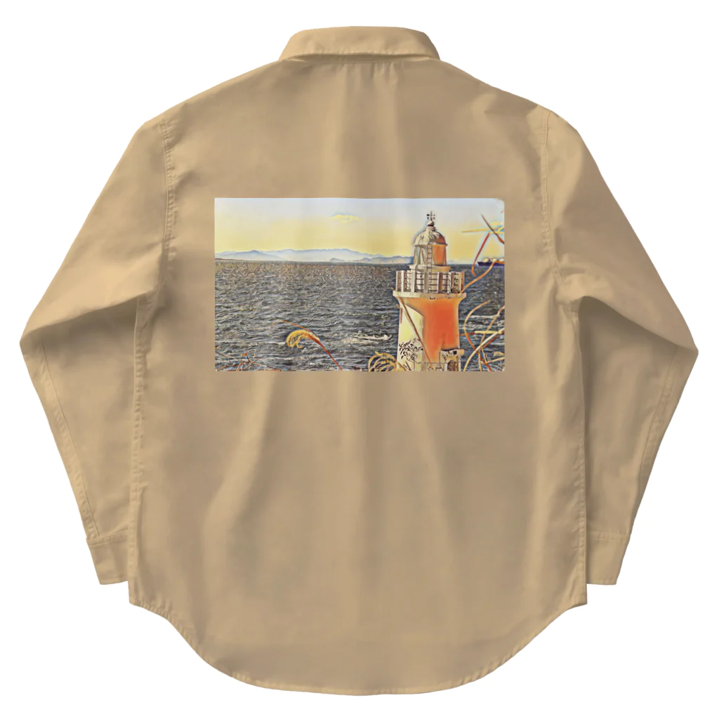 jun-hoshiの海を見守る灯台 Work Shirt