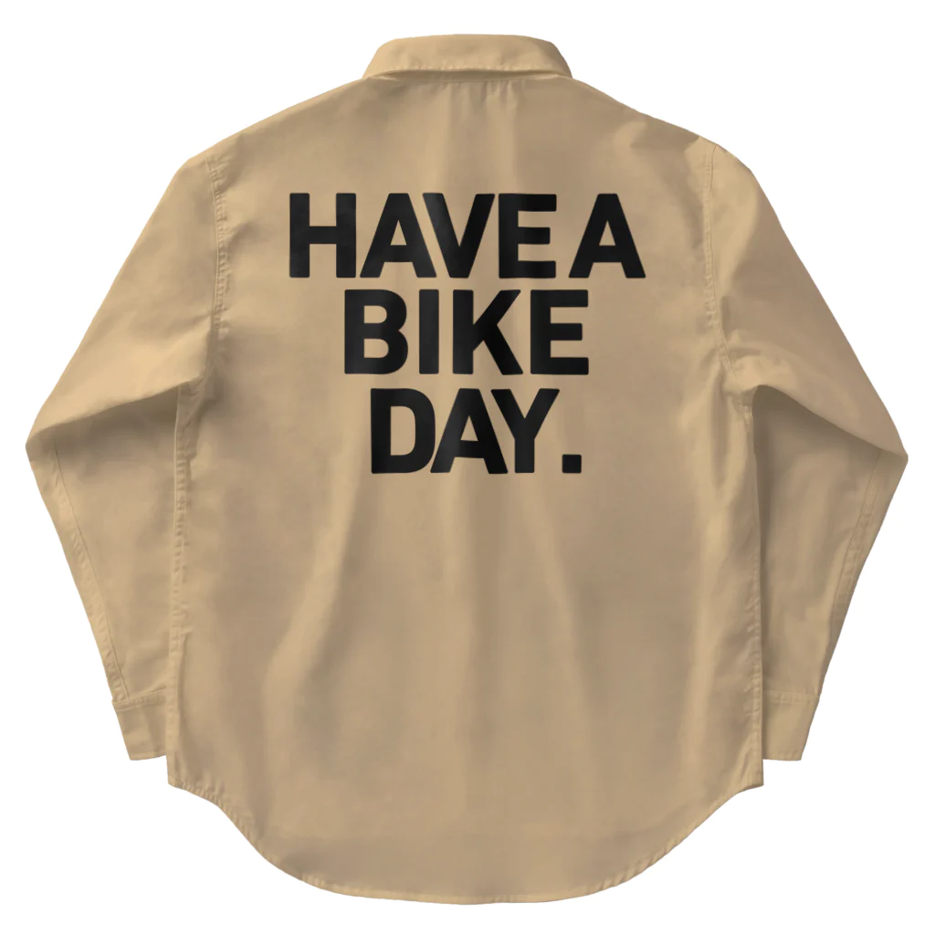 HAVE A BIKE DAY. ＠ SUZURIのHABDワークシャツ(Mocha beige) ワークシャツ