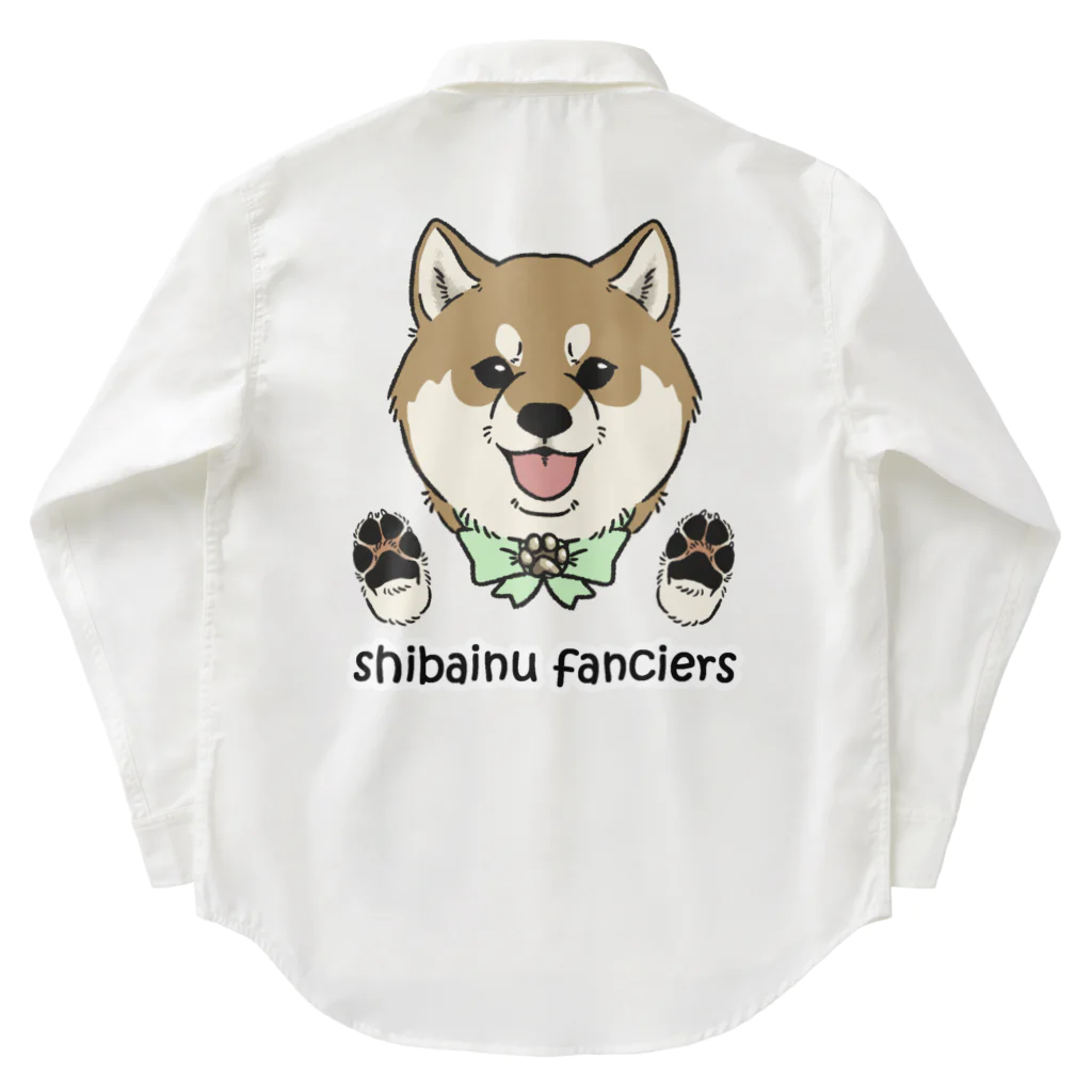 豆つぶのshiba-inu fanciers(赤柴) ワークシャツ