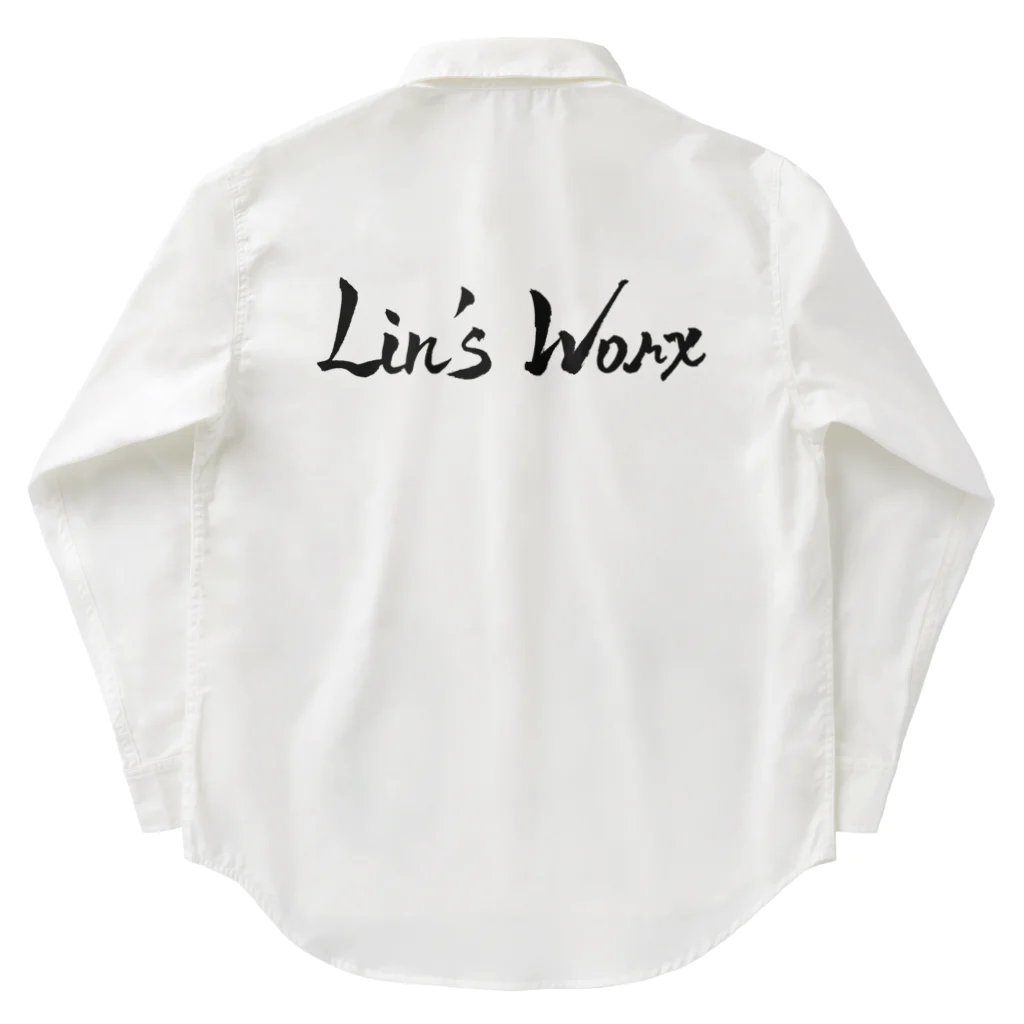 Lin's WorxのLin's Worx（黒字_ヨコ） ワークシャツ