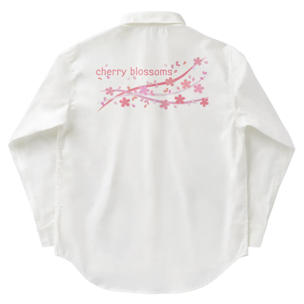 sari'sのcherry blossoms Work Shirt